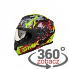 SMK TWISTER ATTACK MA243 - czarny/matowy/ty fluo kask integralny